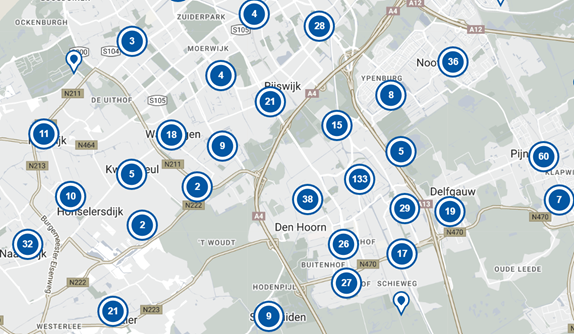 Er zijn heel veel peilbuizen in Delft en omgeving